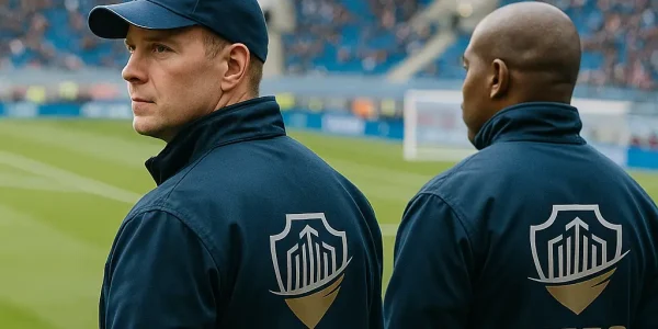 Sicherheitspersonal im Stadion